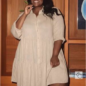 Torrid Belle Isle Poplin Shirt Dress